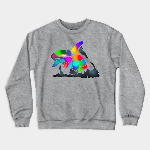 Rainbow Orca Crewneck Sweatshirt by skrbly
